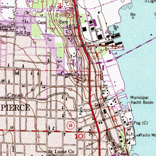 Topographic Map of Bethel Baptist Church, FL