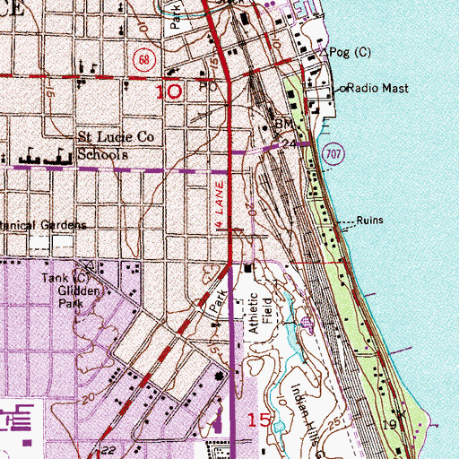 Topographic Map of First Assembly of God, FL