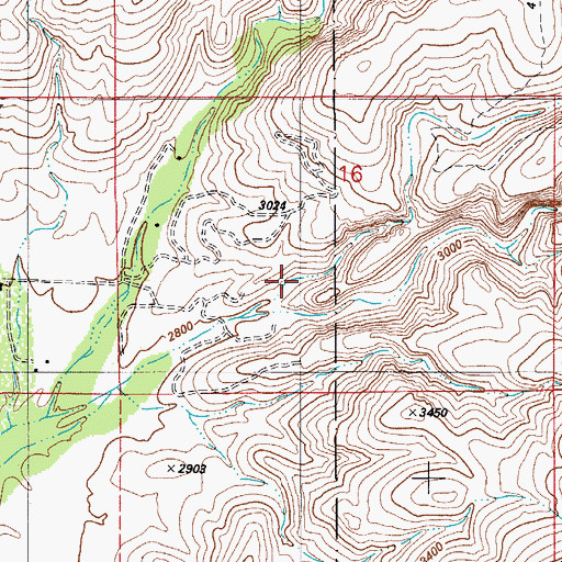 Topographic Map of La Milagrosa Canyon, AZ