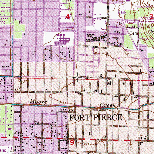 Topographic Map of Seventh Day Adventist Church, FL