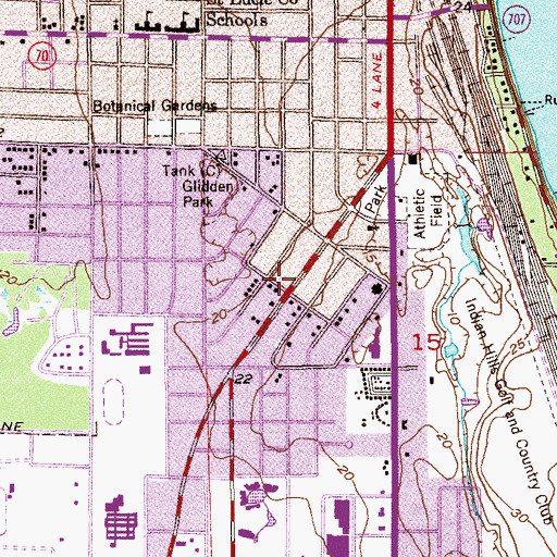Topographic Map of Tabernacle Church of Deliverance, FL