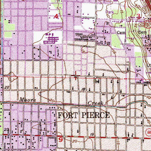Topographic Map of Saint John United Methodist Church, FL