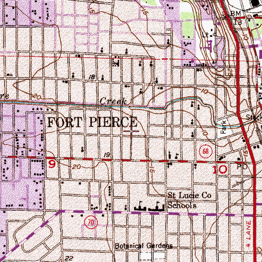 Topographic Map of Saint Paul African Methodist Episcopal Church, FL