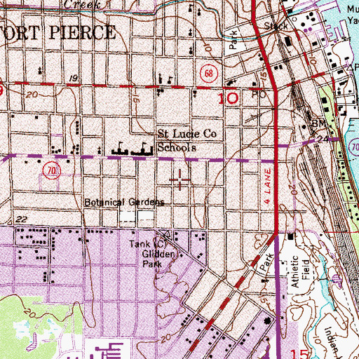 Topographic Map of Trinity Lutheran Church, FL
