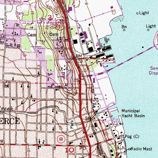 Topographic Map of Saint Peters Lutheran Church, FL