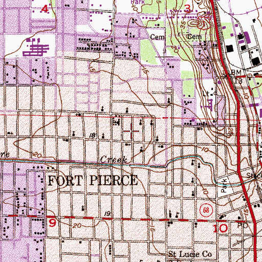 Topographic Map of Saint Andrew Lutheran Church, FL