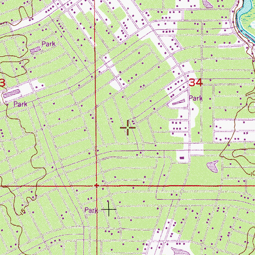 Topographic Map of Hope Lutheran Church, FL