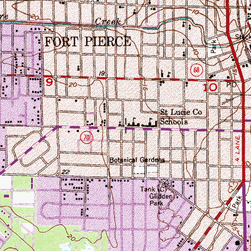 Topographic Map of First Church of Christ Scientist, FL