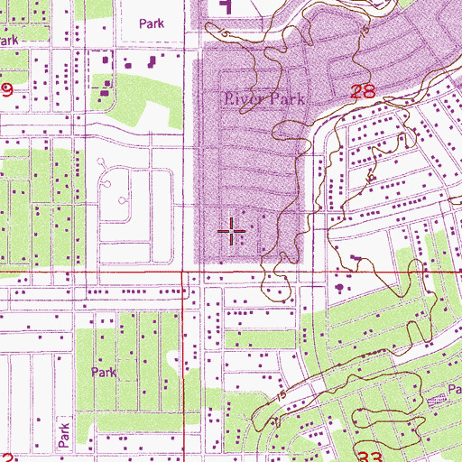 Topographic Map of Port Saint Lucie Church of Christ, FL