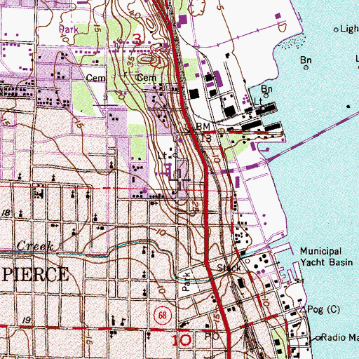 Topographic Map of Holy Faith Episcopal Church, FL