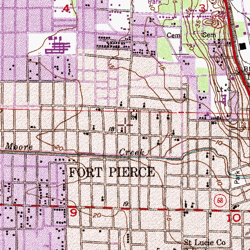 Topographic Map of Saint Nicholas Greek Orthodox Church, FL