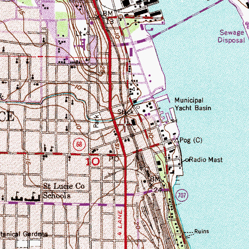 Topographic Map of Indian River Baptist Church, FL