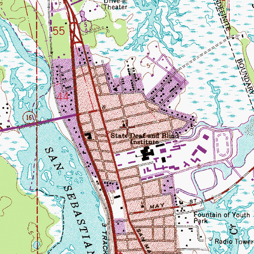 Topographic Map of Trinity Parish Episcopal Church, FL