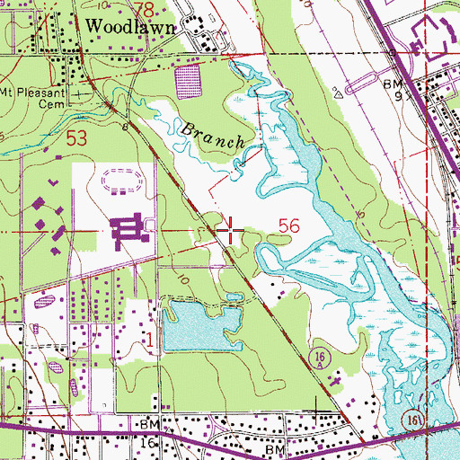 Topographic Map of Church of Christ, FL