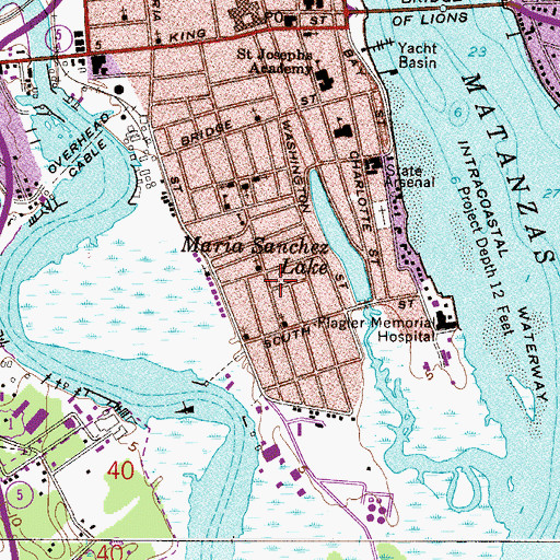 Topographic Map of First Church of Christ Scientist, FL