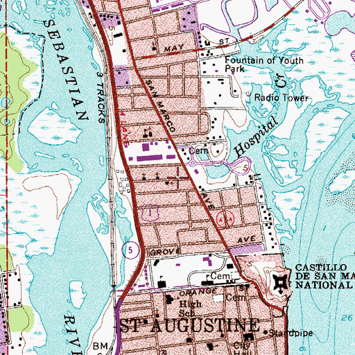 Topographic Map of Cathedral Parish, FL