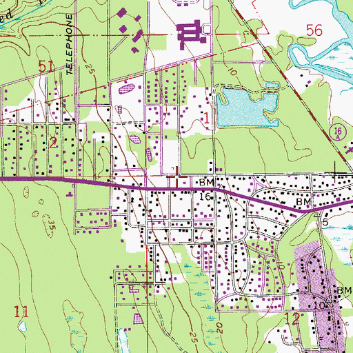 Topographic Map of Mill Creek Missionary Baptist Church, FL