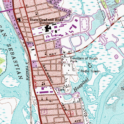 Topographic Map of Heritage Baptist Temple, FL