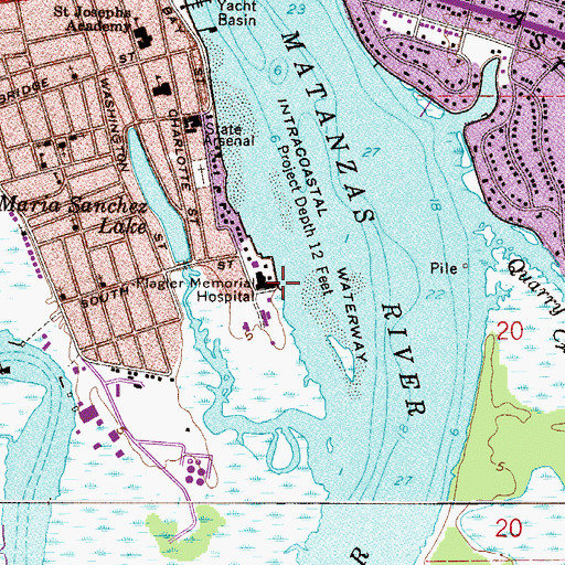 Topographic Map of Ancient City Baptist Church, FL