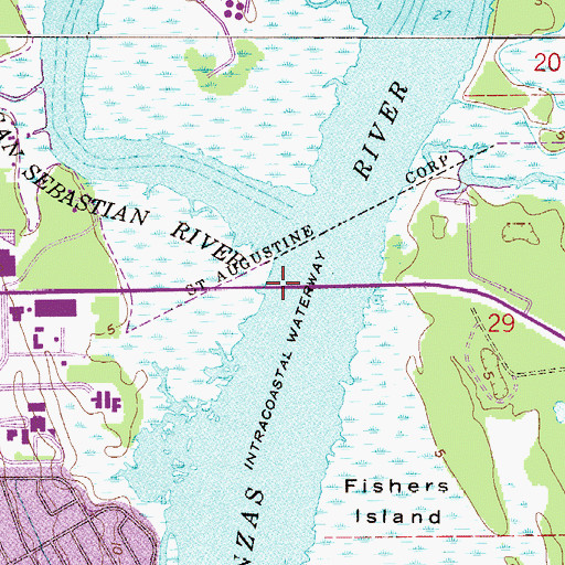 Topographic Map of Mickler Oconnel Bridge, FL