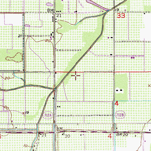 Topographic Map of Saint Lucie County, FL