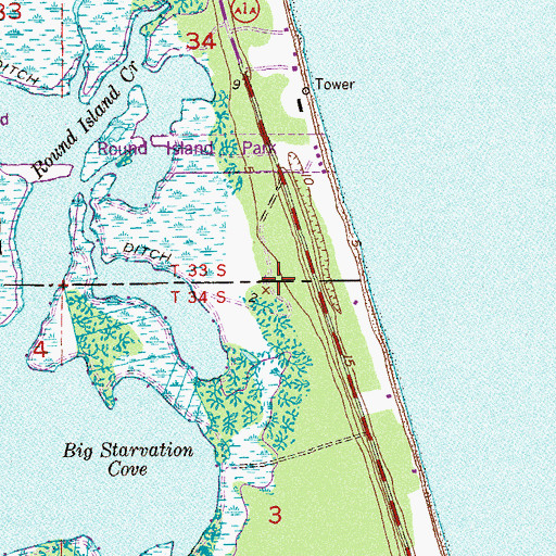 Topographic Map of North Hutchinson Island, FL