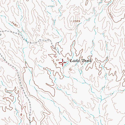Topographic Map of Ladd Tank, AZ