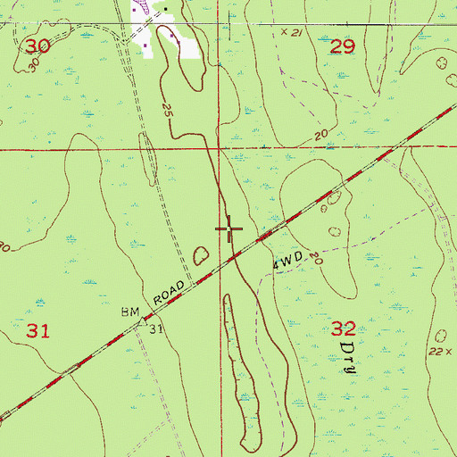 Topographic Map of Fort Moosa (historical), FL