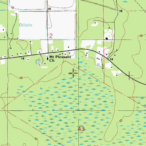 Topographic Map of Pocotalaco (historical), FL