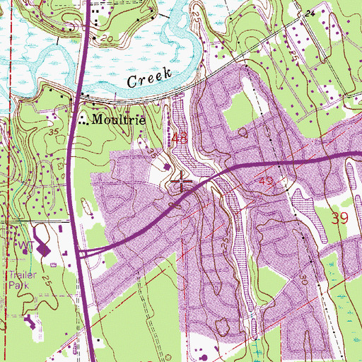 Topographic Map of Fort Moultrie (historical), FL