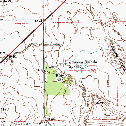 Topographic Map of Laguna Salada Spring, AZ