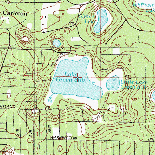 Topographic Map of Lake Green Sills, FL
