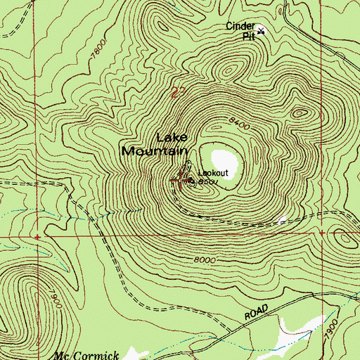 Topographic Map of Lake Mountain, AZ