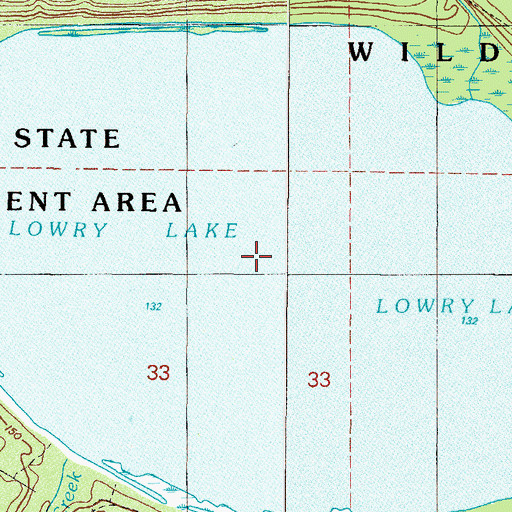 Topographic Map of Lowry Lake, FL