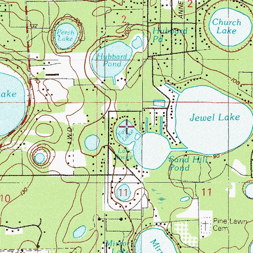 Topographic Map of Faye Lake, FL