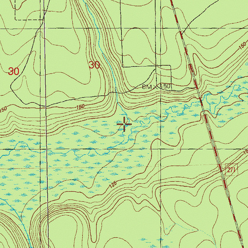 Topographic Map of East Minnow Branch, FL