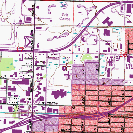 Topographic Map of Lavoy Exceptional Center, FL