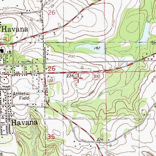 Topographic Map of Havana Middle School, FL