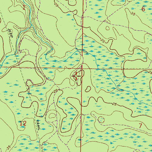 Topographic Map of Red Fish Lake, FL
