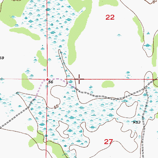 Topographic Map of Thomas Shoal, FL