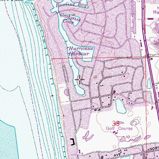 Topographic Map of The Moorings, FL