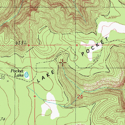 Topographic Map of Lake Pocket, AZ