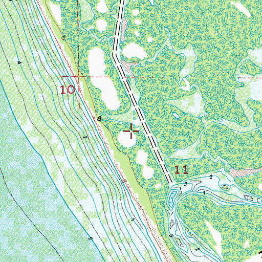 Topographic Map of Keewaydin Island, FL