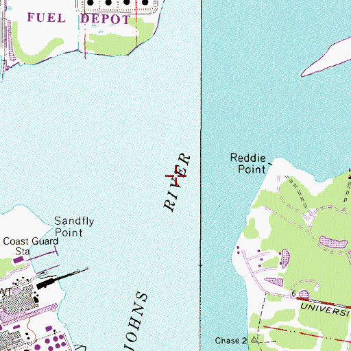 Topographic Map of Trout River Cut, FL