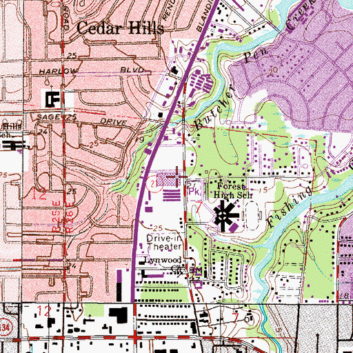 Topographic Map of Westconnett Baptist Weekday Ministry, FL