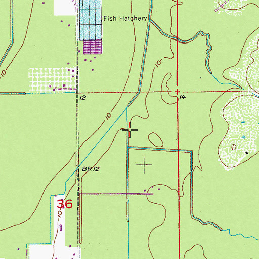 Topographic Map of Salt Creek Main Canal, FL