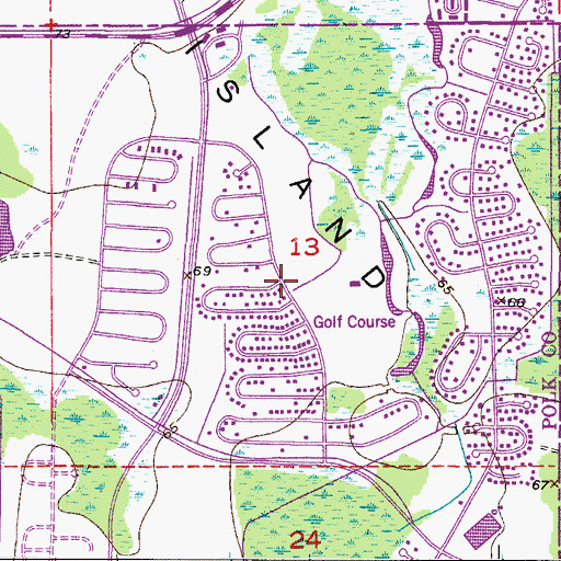 Topographic Map of Johnson, FL