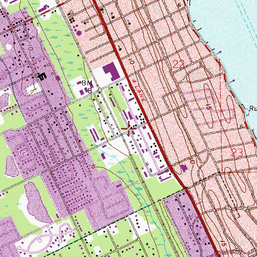 Topographic Map of Riverview United Methodist Church, FL