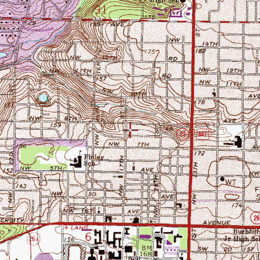Topographic Map of University Lutheran Church & Student Center, FL