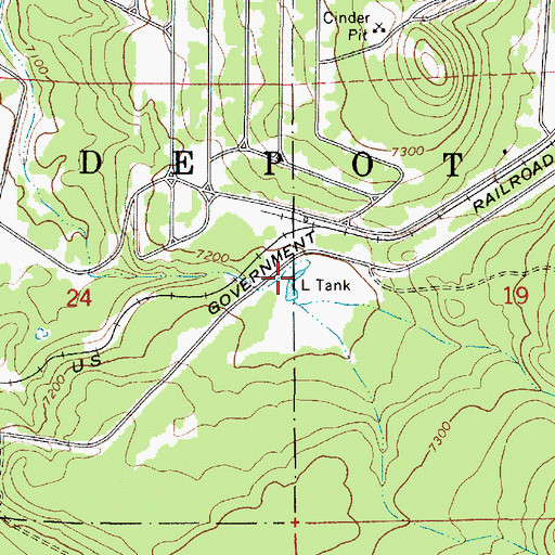 Topographic Map of Lake Tank, AZ